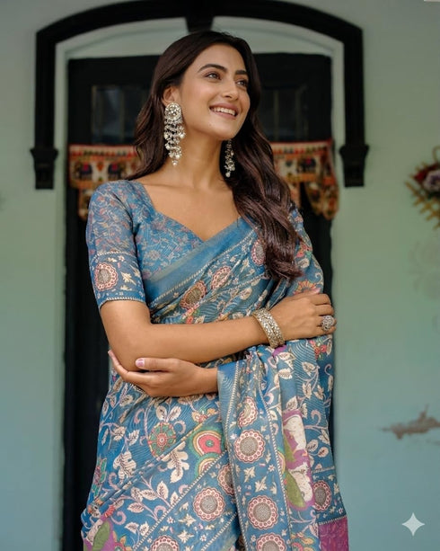 Vasthrlay Printed Handloom Unstitched
