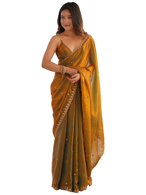 Vasthrlay Metallic Unstitched Designer Rt Ethnic Wear