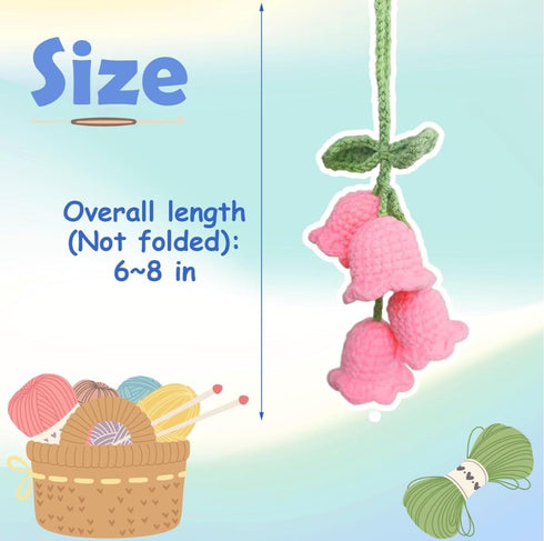 Crochet Flower for car Dashboard Decoration Items