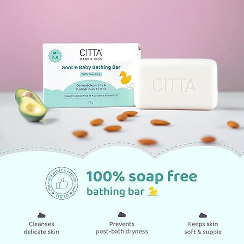 CITTA Gentle Baby Bathing Bar for Sensitive Skin