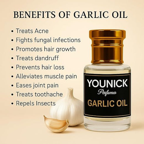 Younick Garlic Oil (Lahsun Oil) | Perfume/Attar - 6ml