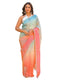 Vasthrlay Sequins Embroidery Orange Saree