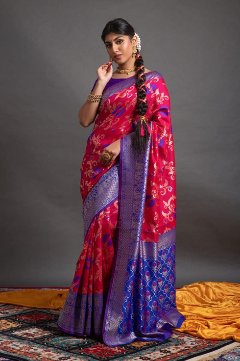 Vasthrlay Banarasi Unstitched Saree