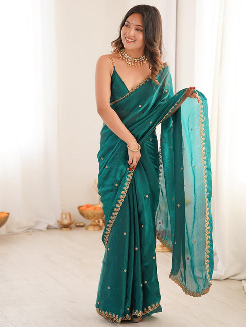 Vasthrlay Metallic Unstitched Designer Rt Ethnic Wear
