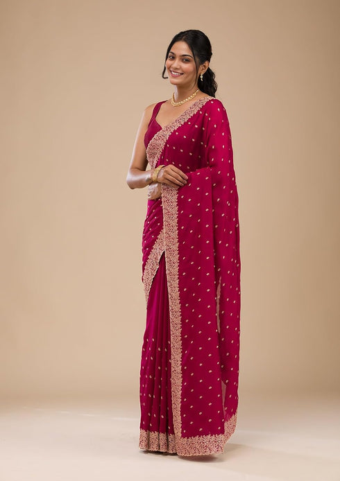 Vasthrlay Georgette Embroidered Az Ys Antya Ethnic Wear