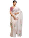 Vasthrlay Printed Off White1 White Saree