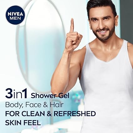 Nivea Men's Shower Gel Deep Impact Cleansing Body Wash