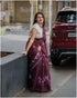 Vasthrlay Lavender Tassels Unstitched Kalamkari