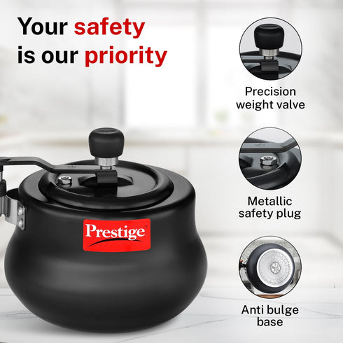 Prestige 3 Litre Hard Anodized Nakshatra Plus Inner Lid Pressure Cooker