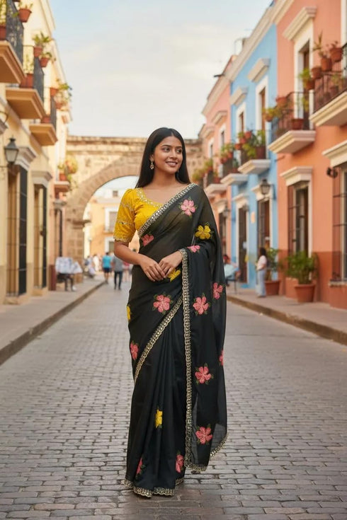 Vasthrlay Embroidery Saree