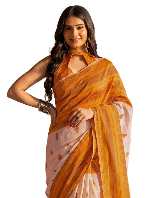 Vasthrlay Printed Peach1 Saree
