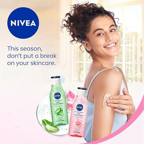 Nivea Fresh And Healthy Rose Water Gel Body Lotion