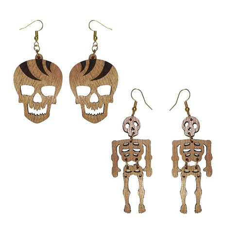 Halloween Wooden Earrings Combo