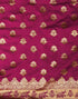Vasthrlay Womens Jacquard Unstitched Maroon Saree
