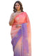 Vasthrlay Embroidery Scalloped Unstitched Turquoise Saree