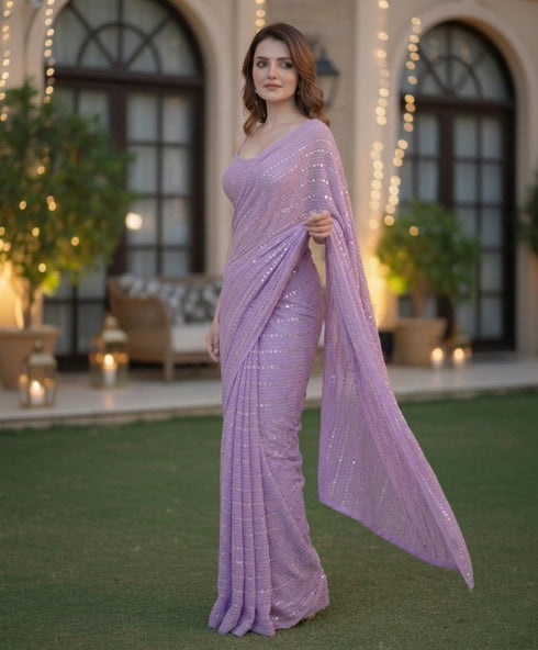 Vasthrlay Lavender Designer Saree