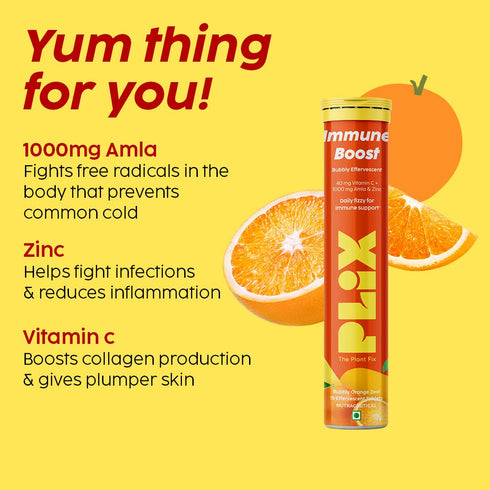 Plix Immune BoostTropical Orange 15 Effervescent Tablet Each