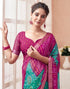 Vasthrlay Bandhani Printed Chiffon Orange Saree