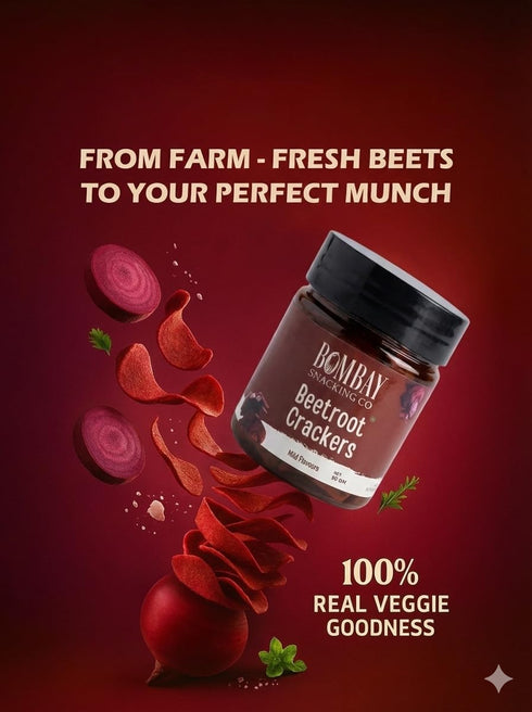 Bombay Snacking Company Beetroot Crackers
