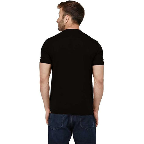 Uniplanet Store Men's Cotton Om Shivay Round Neck Black T-Shirt