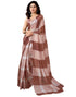 Vasthrlay Chanderi Printed Unstitched Off White Saree