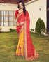 Vasthrlay Bandhani Embroidery Unstitched Red Saree