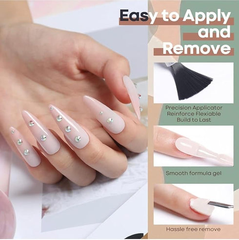 Bolt Bee Gel Nail Polish Kit Nude Set - 6 Colors Neutral Skin Tone Gel Polish Soak Off