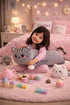Cute Long Cat Plush Pillow for Kids 60 cm