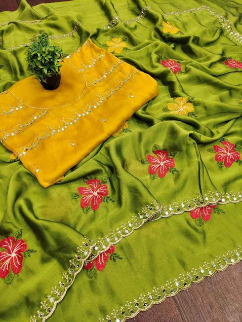 Vasthrlay Embroidery Saree