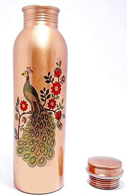 Copper Stylish Bottle 900 ML (Peacock)