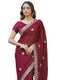Vasthrlay Georgette Embroidery Rama Saree
