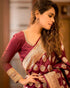 Vasthrlay Maroon Kanjivaram Saree