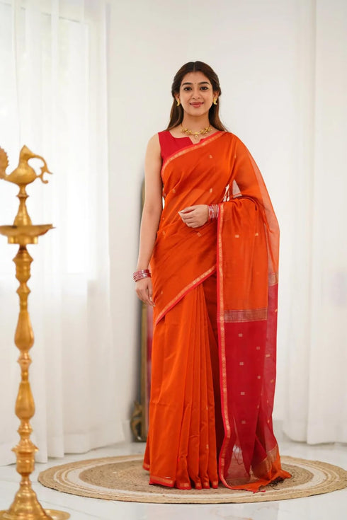 Vasthrlay Banarasi Unstitched Saree