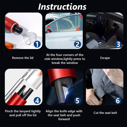 Zibuyu Car Emergency Window Breaker Seat Belt Cutter