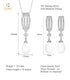 Clara 925 Sterling Silver Pearl Queen Pendant Earring Chain Jewellery Set