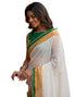 Vasthrlay Womens Printed Unstitched Olive Green Saree