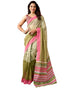 Vasthrlay Chanderi Printed Unstitched Off White Saree