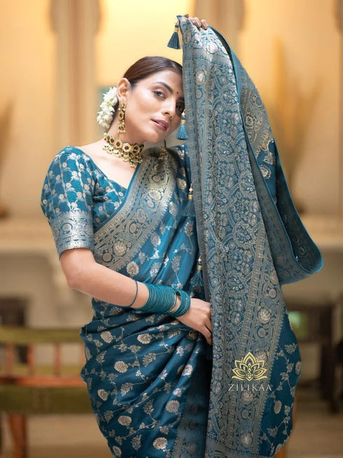Vasthrlay Banarasi Traditional Unstitched Saree