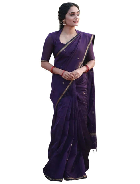 Vasthrlay Banarasi Unstitched Saree