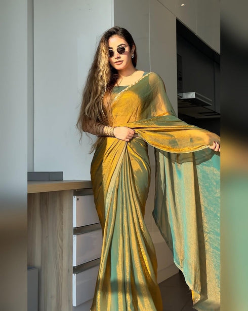 VasthrlayBoarder Unstitched Chhaava Mustardddd Mustard Free Ethnic Wear