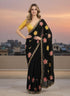 Vasthrlay Black Georgette Saree