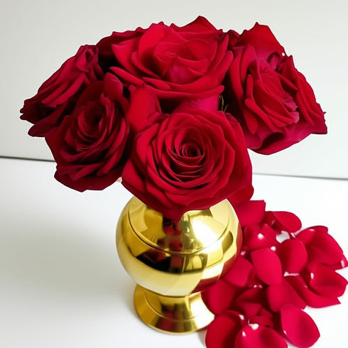 Traditional Brass Flower Vase |Set of 2| 7 Inch
