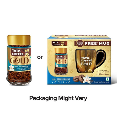 Tata Coffee Gold Vanilla Flavoured Instant Coffee 50g Jar