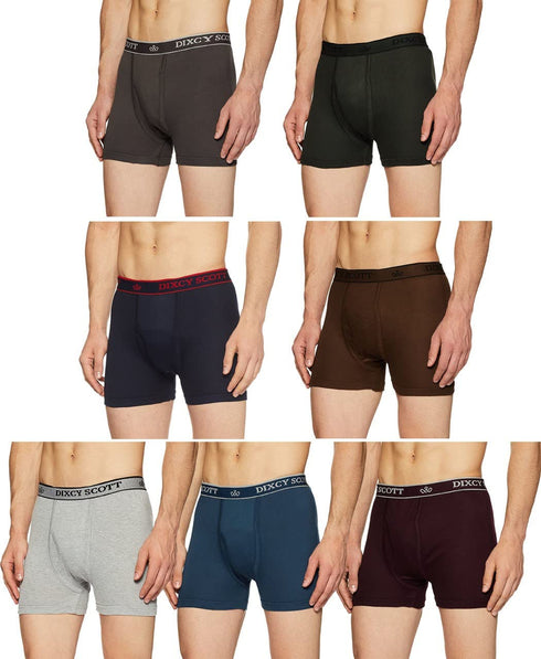 Dixcy Scott Cotton Plain/Solid Assorted Men's Trunk/Underwear - Pack of 7 (#Cross-Trunk-105 CM) (Color & Prints May Vary)