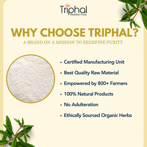 TRIPHAL Natural & Pure Safed Musli Powder (100g)
