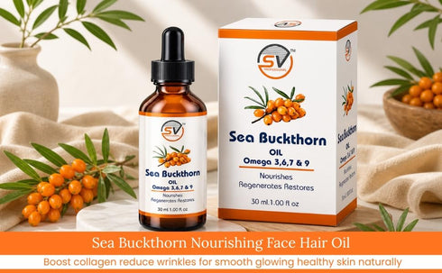 Sea Buckthorn Oil Face Serum & Face & Hair | Nourishing Oil with Omega