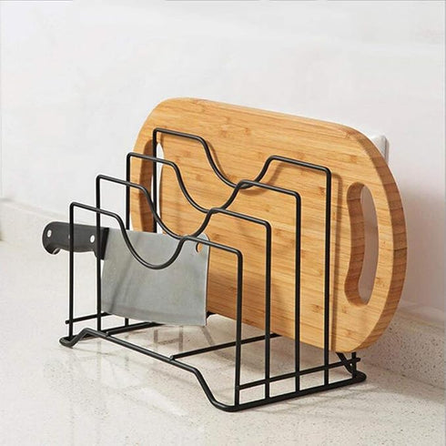 Countertop Pan Pot Rack Lid Holder