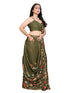 Vasthrlay Multicolour Floral Print Ready To Wear Linen Saree