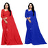VasthrlayGeorgette Unstitched Red Royal Blue Free Ethnic Wear