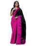 Vasthrlay Womens Printed Unstitched White Saree